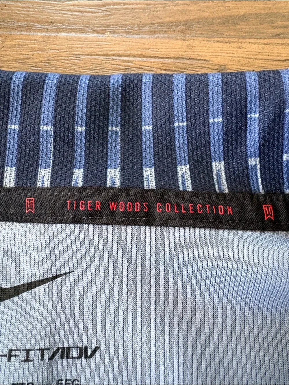 Nike Tiger Woods Collection Dri-FIT ADV Golf Polo Blue Geometric Men’s XXL - Picture 5 of 8